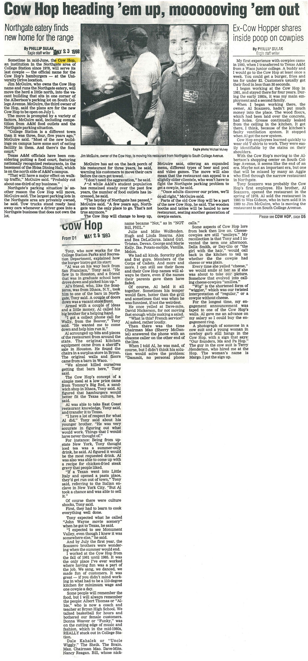 The Eagle Archives: Cow Hop